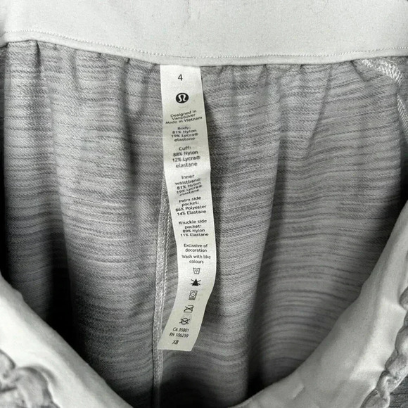 Lululemon Stretch High Rise Jogger Size 4 Women Linear Tempo Jacquard Silver Dro - Picture 8 of 8